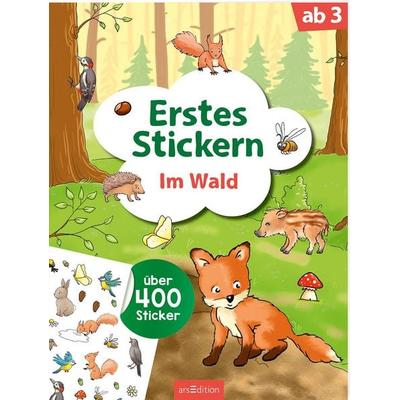 Erstes Stickern – Im Wald, Taschenbuch von , arsedition, 978-3-8458-6946-9