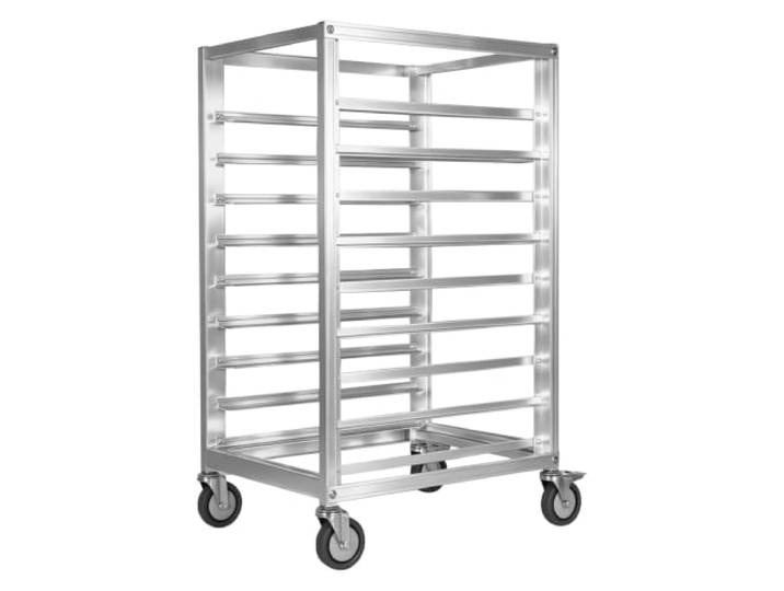 NiLightly Aluminium Bakery Rack with 9 Levels and Castors for Commercial 3-Zoll-Abstandsblech-Pfannen-Aufbewahrungsregal für Bäckerei, Café, Supermarkt und Lebensmittelzubereitung
