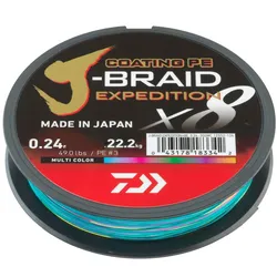 Daiwa J-Braid Exped. X8E 0.22mm-300m smash orange Geflochtene Schnur