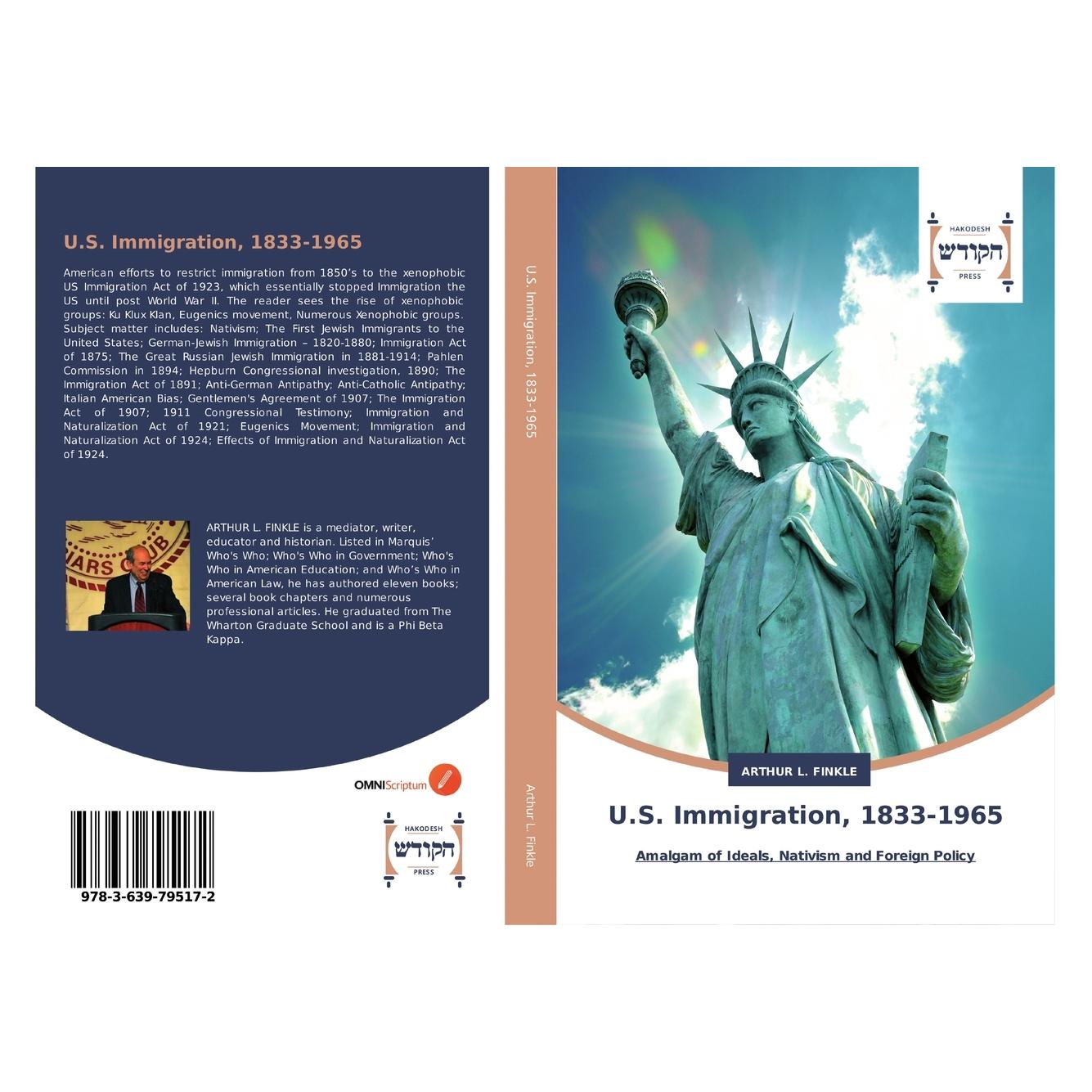 Hadassa Word Press U.S. Immigration, 1833-1965 (Englisch, Softcover, Arthur L Finkle) (51377325)