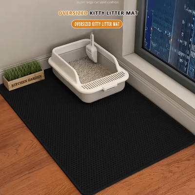 Inspire Curations CleanStep Double Layer Cat Litter Trapping Mat black 45x60cm