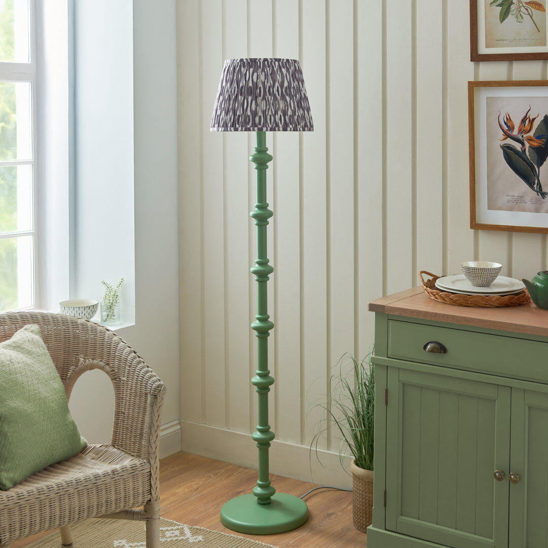Heritage Hues Carnaby 158 H cm Traditional Floor Lamp Green/Grey/White 158cm H X 35cm W X 35cm D