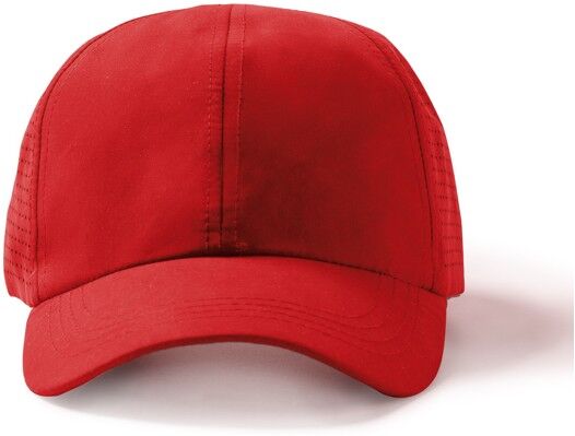 Casquette de sport personnalisable en microfibre RPET 170 g/m² Karin rouge TAILLE UNIQUE ADULTE