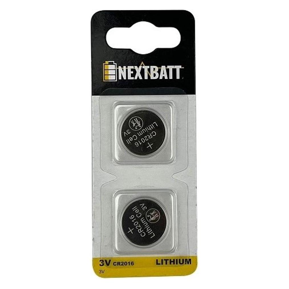 OEM NextBatt Button Cell Battery CR2016, 3V - 2-pack (2 Stk., CR2016) (NB-CR16)