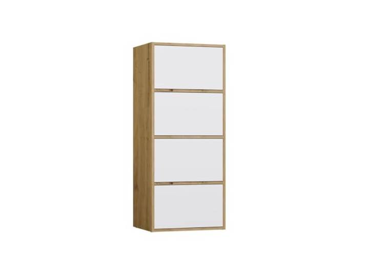 KOBI ALMA Moderne 4-türige Kommode mit Tip-ON-System, geräumige Einlegeböden, minimalistisches Design, Möbel für Wohnzimmer, Schlafzimmer und Büro, Maße 50x119x40 cm