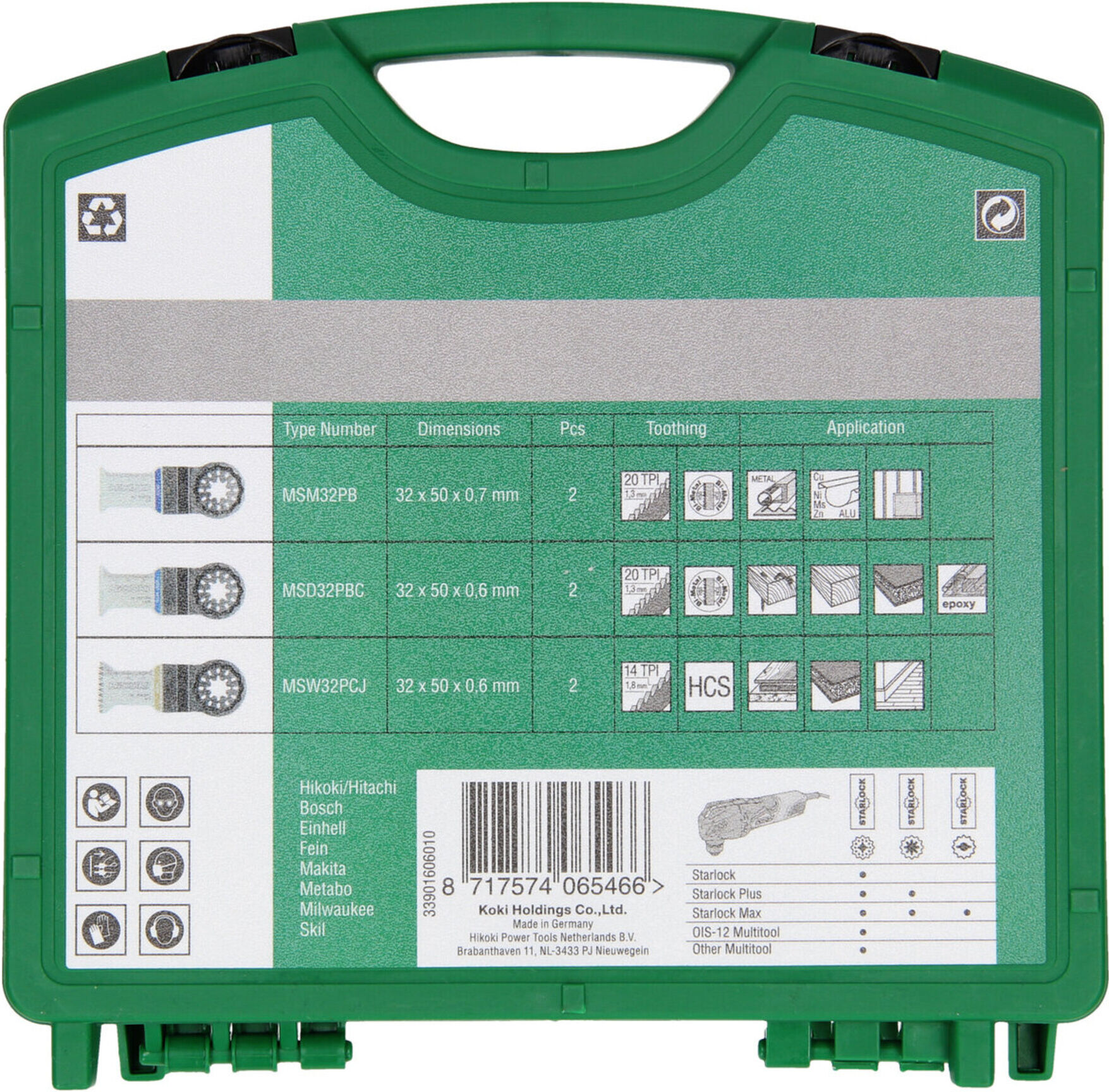 HiKOKI Multitool Set 6-teilig STARLOCK MSM32PB/MSD32PBC/MSW32PCJ (782794)
