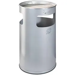 kaiserkraft Kombiascher, Abfalleimer, Silber