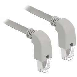 Delock Netzwerkkabel RJ45 Cat.6A S/FTP unten / unten gewinkelt 2 m