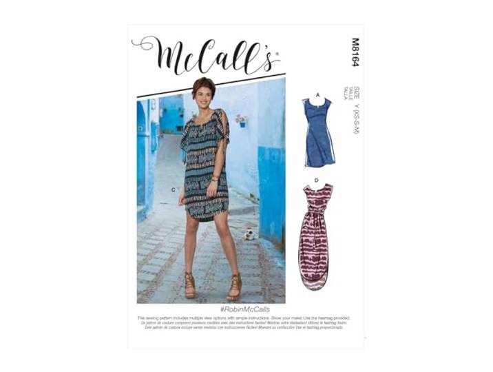 McCalls M8164Y Misses Jurk, Y (XS-S-M)