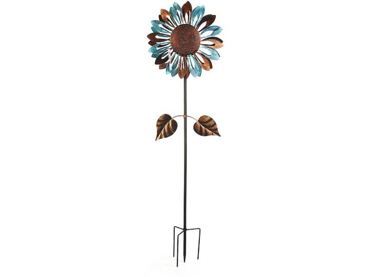 Gartenstecker LOCKER Windrad Dekostecker SUNNY , braun, B:60cm H:213cm, Metall, Gartenstecker, Gartenstecker