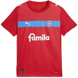 Puma, Jungen, Fussballtrikot, Holstein Kiel Away Jersey Jr (176), Mehrfarbig, Blau, Rot, Weiss
