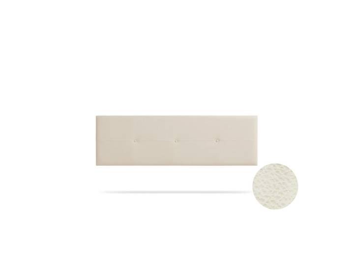 Kopfteil gepolstert Napoli Kunstleder 130x50x5 cm - Eierschale - Moonia, Birkefarben, Holz, 130x5x50 cm, Bett-Kopfteile
