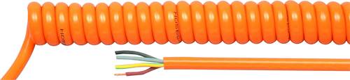 HELU 85325 Spiralkabel H05BQ-F 500mm / 2000mm 4G 1mm² Orange 1St.