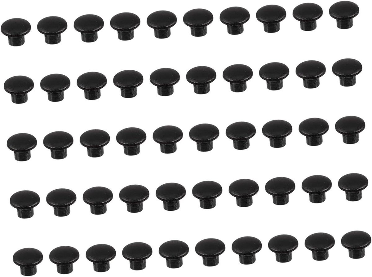 500 stuks Schroefdeksels Gatpluggen Afdekpluggen Zwart met Zelfklevend Ontwerp voor het Afwerken van Kasten