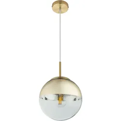 Design Kugel Decken Hänge Leuchte Wohn Zimmer Glas Pendel Lampe gold im Set inkl. LED Leuchtmittel