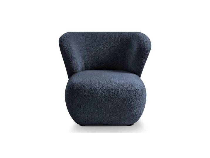 CAPRI - Fauteuil tissu bouclette - Bleu