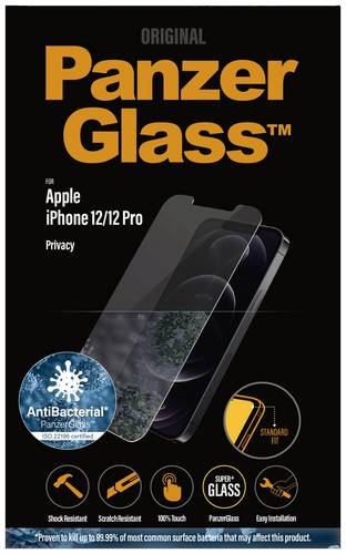 PanzerGlass Privacy Displayschutzglas iPhone 12, iPhone 12 Pro 1 St. P2708