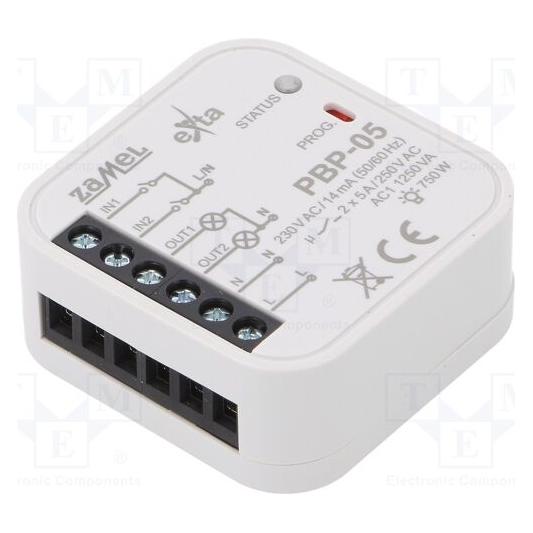 Zamel Bistabiles 2-Kanal-Relais 230V AC PBP-05 EXT10000254 (EXT10000254)
