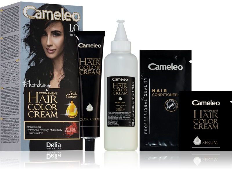 Delia Cosmetics Cameleo Omega coloration cheveux permanente teinte 1.0 Black 1 pcs