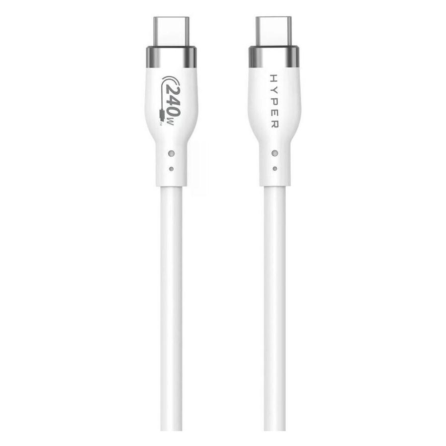 Targus 2M Silicone 240W USB-C Charging Cable - (2 m, USB 2.0, 240 W) (HJ4002WHGL)