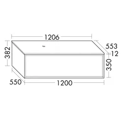 Burgbad Konsole +Waschtischunterschrank Uomo Preisgruppe 1 Rauchgrün Matt/Feinstein Beton SHPV121LF7447A0390