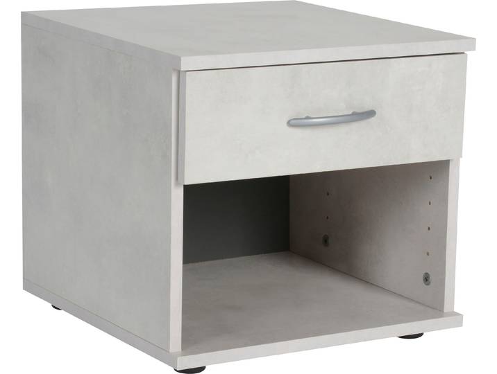 Container VOGL MÖBELFABRIK Barrie, Bürocontainer, Nachtschrank, mit Schubladen & Füssen , grau (betongrau), B:40cm H:36cm T:40cm, Holzwerkstoff, Schränke, Container, verschiedene Ausführungen, Höhe 37 cm, Made in Germany