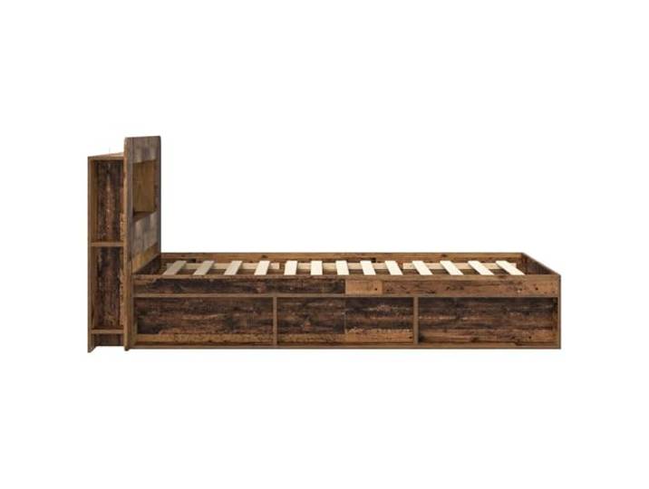 SKTQYQO Bettgestell mit Stauraum, Holz, Antik, 80 x 200 cm Robustes Holz, integrierte Schubladen, feste Latten, einfache Montage