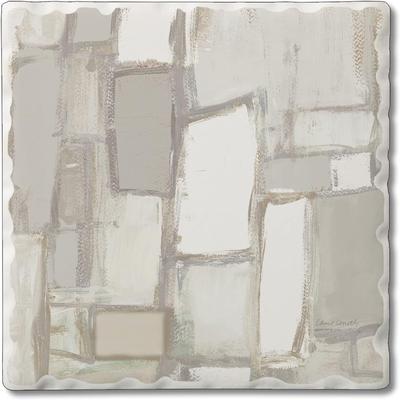 CounterArt Absorbent Stone Tumbled Tile Coasters, Foggy Morning, Set of 4