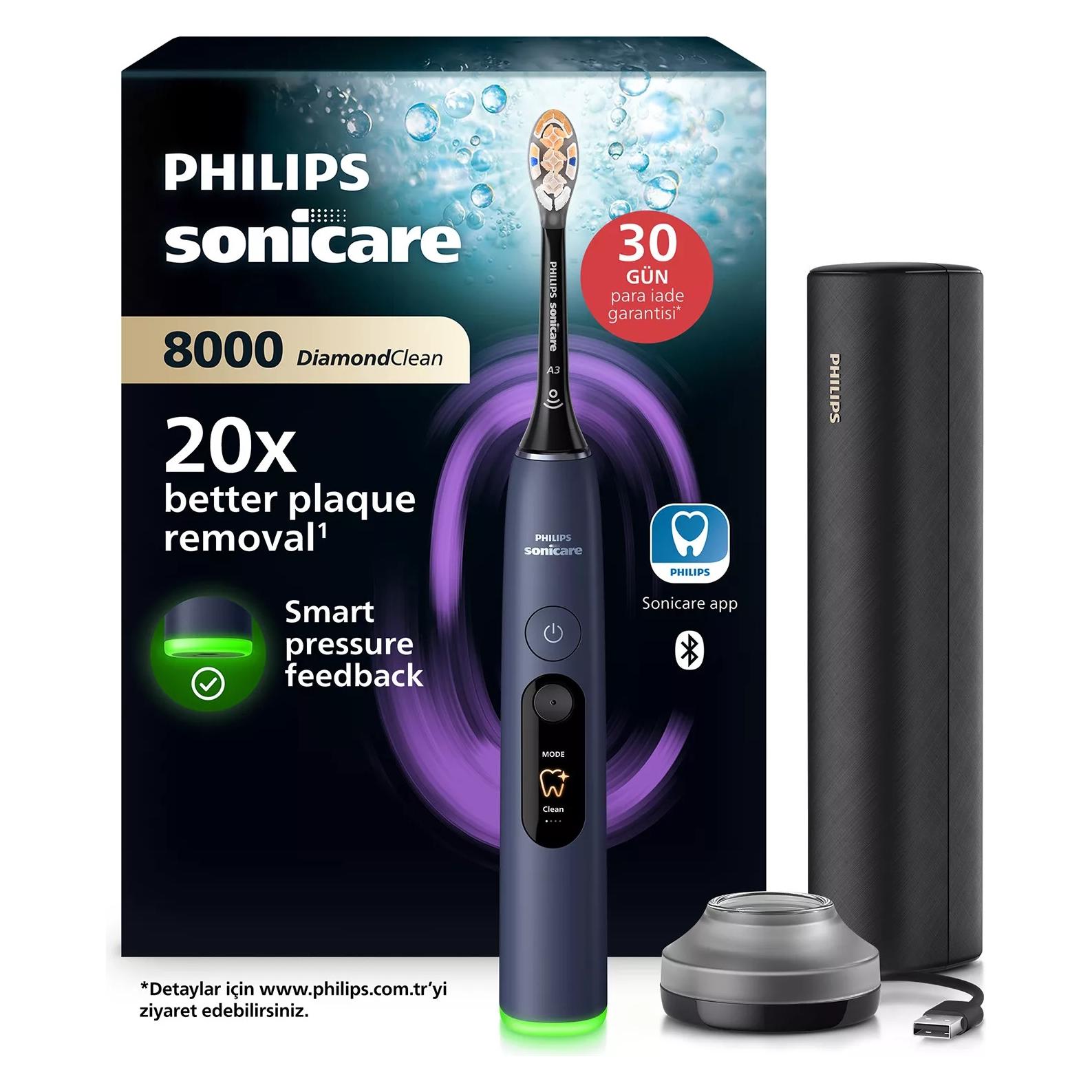 Philips Sonicare DiamondClean 8000 HX8311/13 Wiederaufladbare Zahnbürste (HX8311/13)