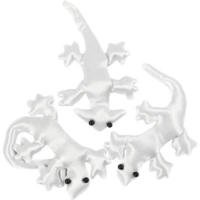 Creativ Company Echsen, Größe 10-14 cm, Weiß, 3 Stk