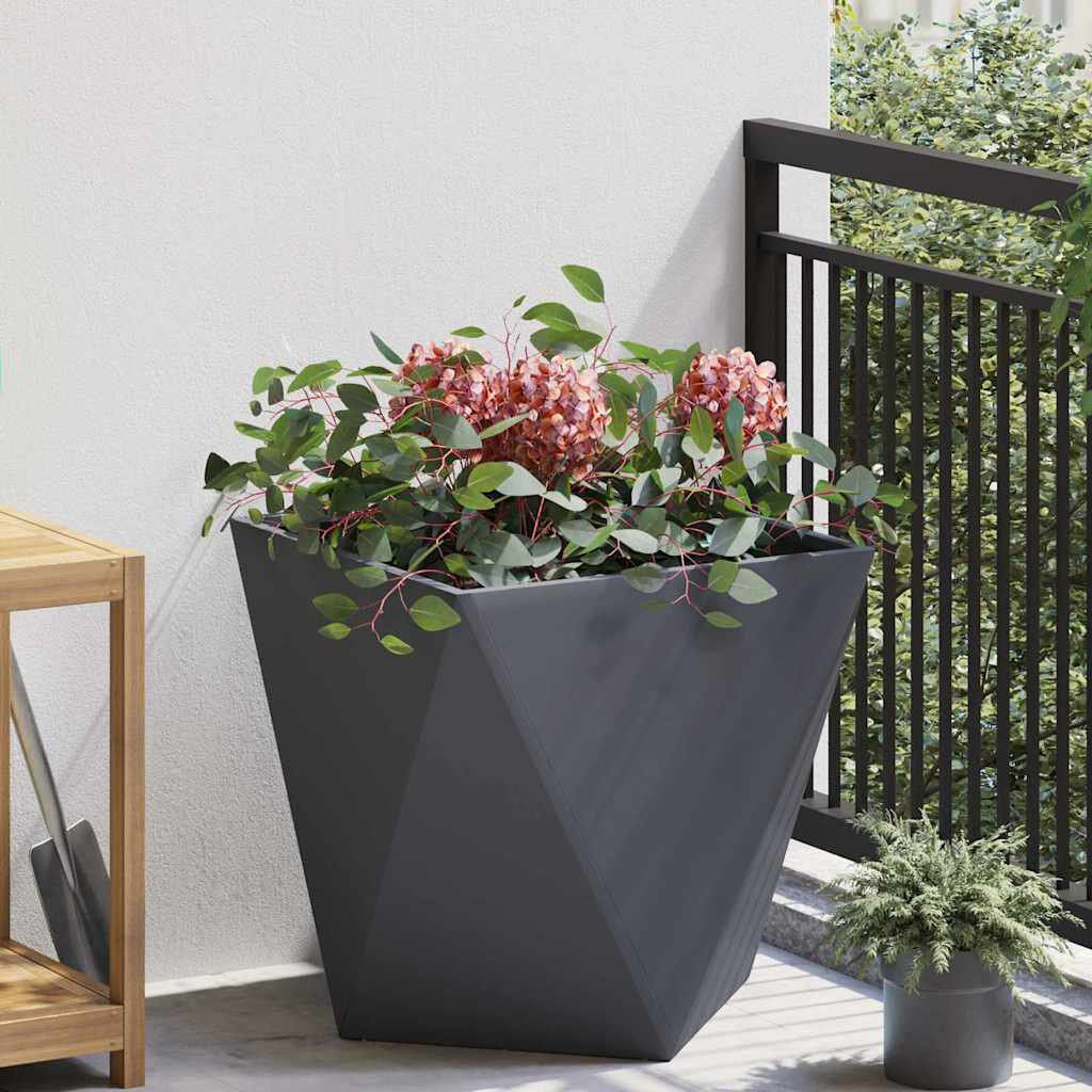 17 Stories Planter Box Anthracite 50cm H x 50cm W x 50cm D