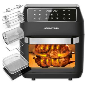 GOURMETmaxx Heißluftfritteuse XXL, 9 Programme, 1700 Watt, schwarz, für 12 Liter