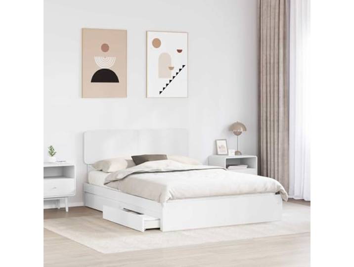 KTHLBRH Bettkasten weiß 160 x 200 cm Holz mehrschichtig Große Schubladen, robuste Struktur, minimalistischer Stil, leicht zu schieben