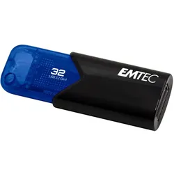 Emtec B110 Click Easy 3.2 USB-Stick 32 GB USB Typ-A 3.2 Gen 2 (3.1 Gen 2) Schwarz, Blau