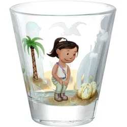6er-Set Leonardo Trinkbecher Avventura - Dino 120 ml Glas Bunt S (Small)