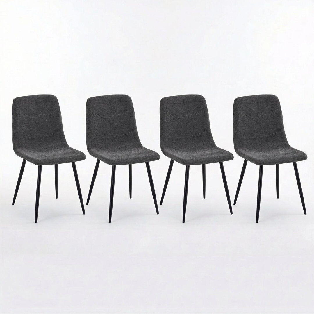 Marlow Home Co. Fabric Side Chair Gray 87cm H X 40cm W X 43cm D