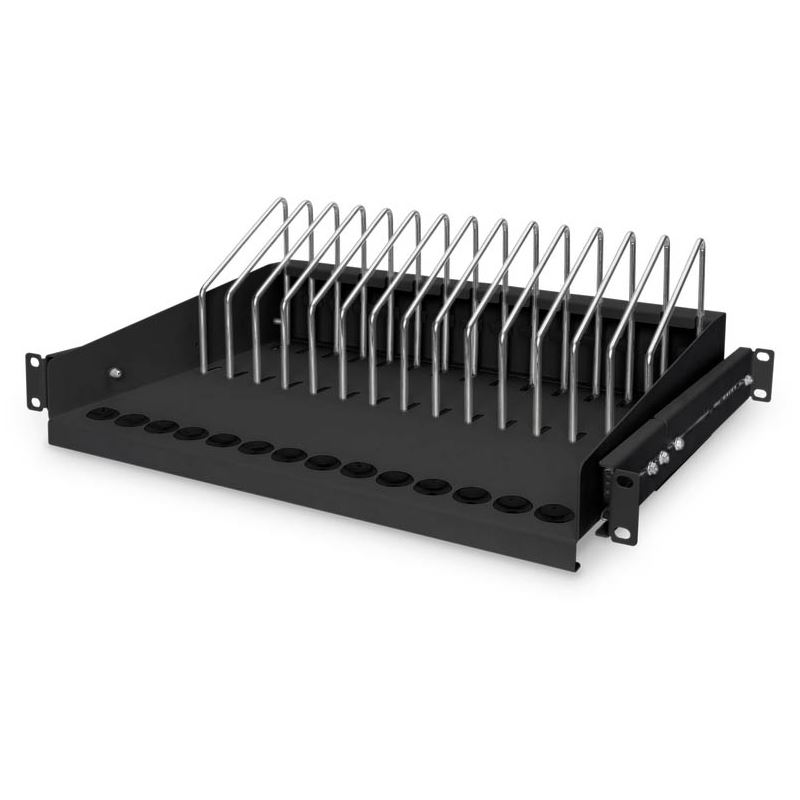 Digitus Assmann Ausziehbarer Fachboden Tablet Notebook Smartphone, schwarz