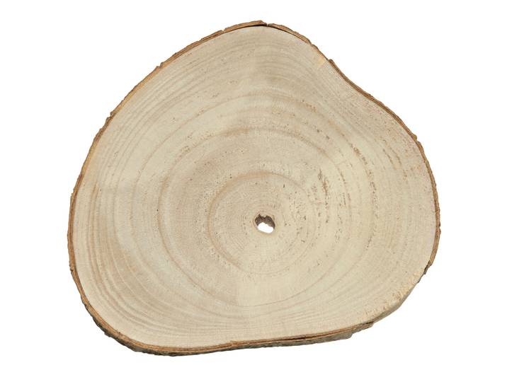 Untersetzer aus Holz, Baumstamm Scheiben als Dekoration aus Holz, 20 x 20 x 3 cm