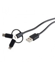 ShiverPeaks USB Lade-Sycn Kabel 3in1 schwarz 2.0m Digital/Daten m (14-15035)