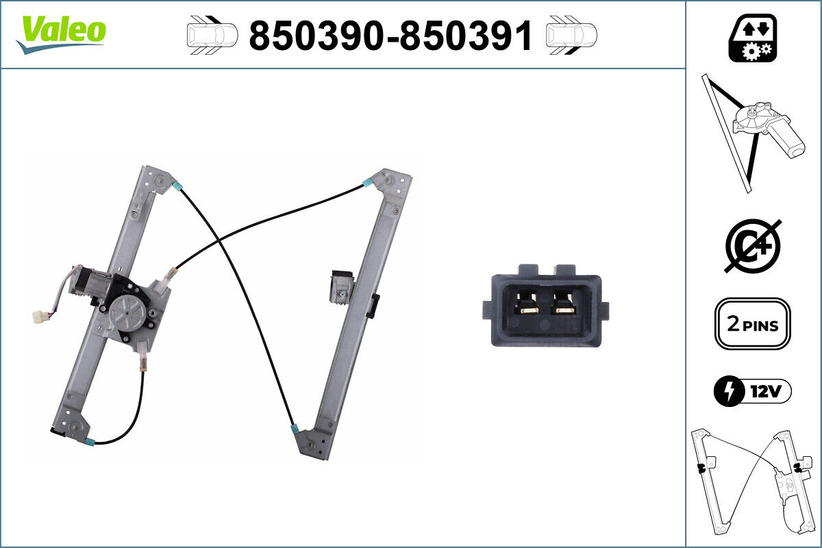 Valeo Fensterheber 850390 Vorne Links Für Vw