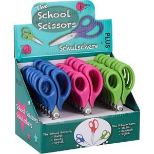 Plus-Japan Kinderschere School, 34567, 14,5cm, für Rechtshänder, ab 6 Jahre, 24 Stück