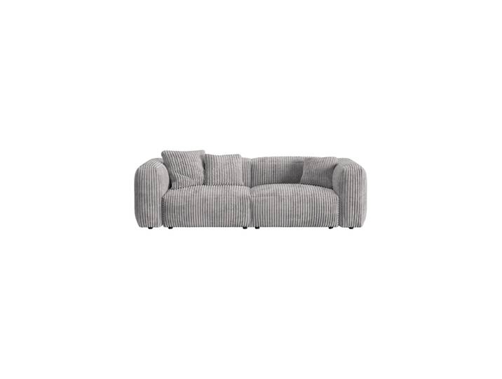 Modulares 3-Sitzer Design Sofa „Martina“ Cord Hellgrau Micadoni