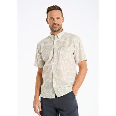 Kurzarmhemd BISON "Freizeithemd (Kurzarm) Regular Fit", Herren, Gr. XL, Normalgrößen, beige (sand), Obermaterial: 100% Baumwolle, Hemden