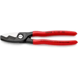 Knipex, Bolzenschneider + Seitenschneider, Kabelschere L.200mm brüniert Griffe Kunststoff überzogen 1-Komponenten / mit Kunststoff überzogen (200 mm)