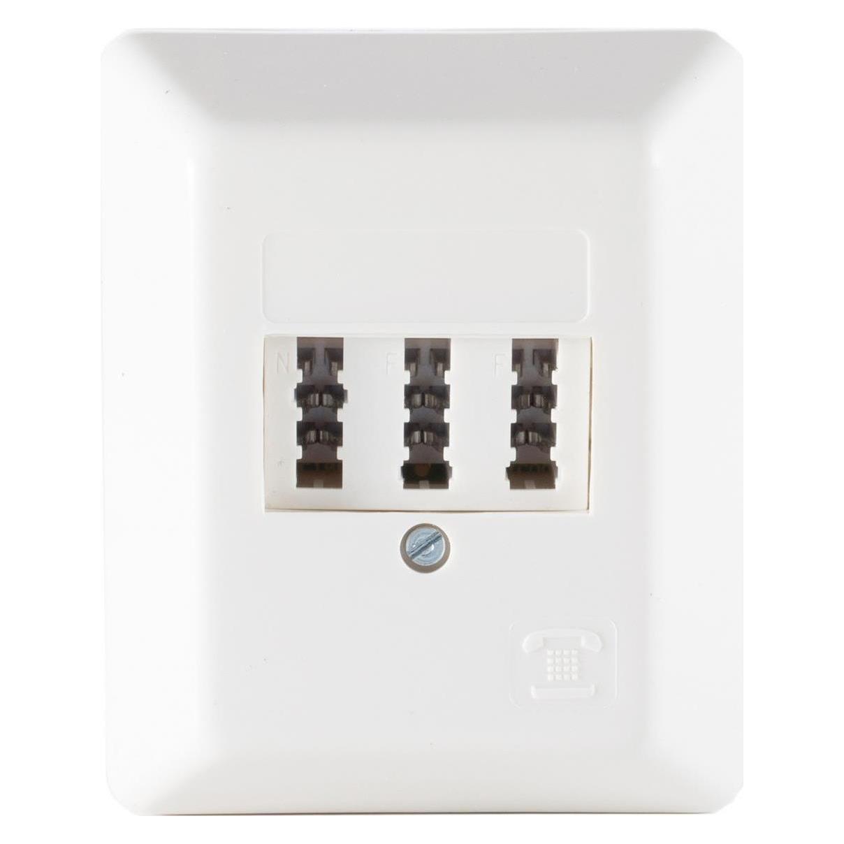 Shiverpeaks S/CONN maximum connectivity Telefon-Anschlussdose TAE NFF, 1 Amtsleitung, reinweiss-RAL9010, Aufputz (74060W)