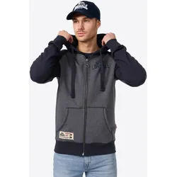Lonsdale Herren Kapuzensweatjacke mit Reißverschluss schmale Passform SLOUGH
