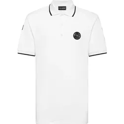 PLEIN SPORT Kurzarm-Poloshirt, Größe XXL in Weiß 01