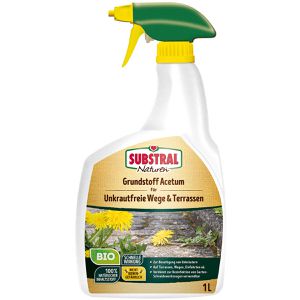 Substral Grundstoff Naturen Acetum, anwendungsfertig, gegen Unkraut auf Wegen, Plätzen & Terrassen, 100 m², 1 Liter