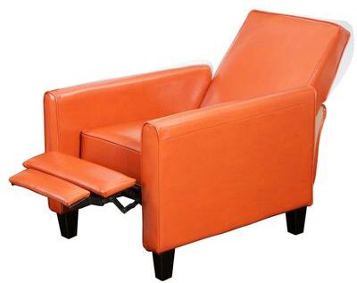 Darvis Brown Bonded Leather Recliner Club Chair by Christopher Knight Home