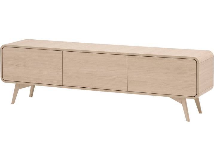 Lowboard HOME AFFAIRE Torsby, moderner TV-Schrank, Kommode in Eiche Natur, TV-Unterschrank , beige (eiche natur), B:180cm H:53cm T:39cm, Sideboards, Lowboard, abgerundete Ecken, ausreichend Stauraum, vielseitig einsetzbar